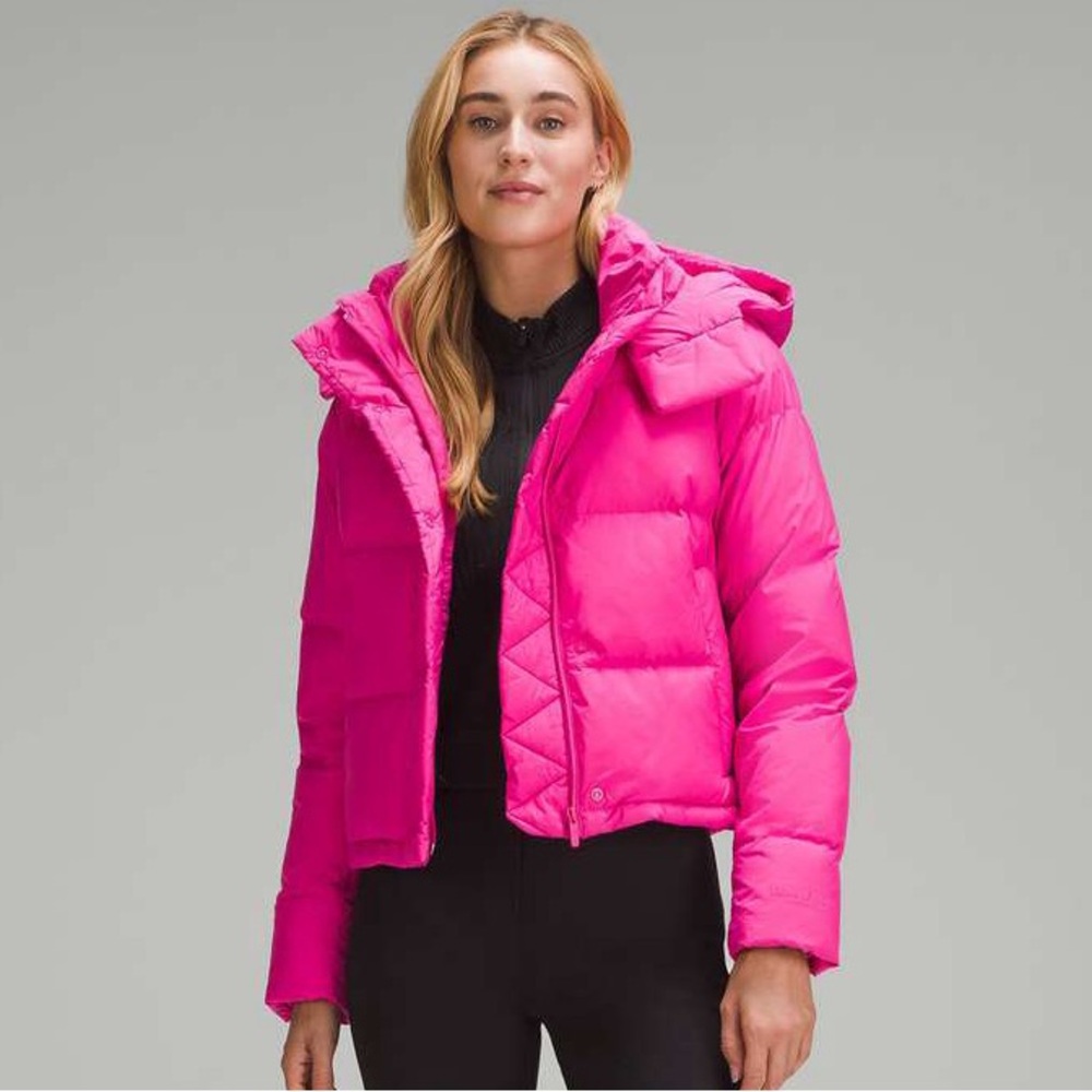 Lululemon Wunder Puff Cropped Jacket Sonic Pink